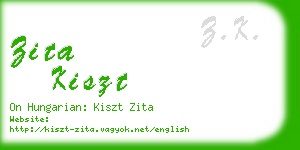 zita kiszt business card